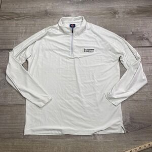 Donald Ross Sport Pullover Mens Large White Quarter Zip Kaulig Golf Championship